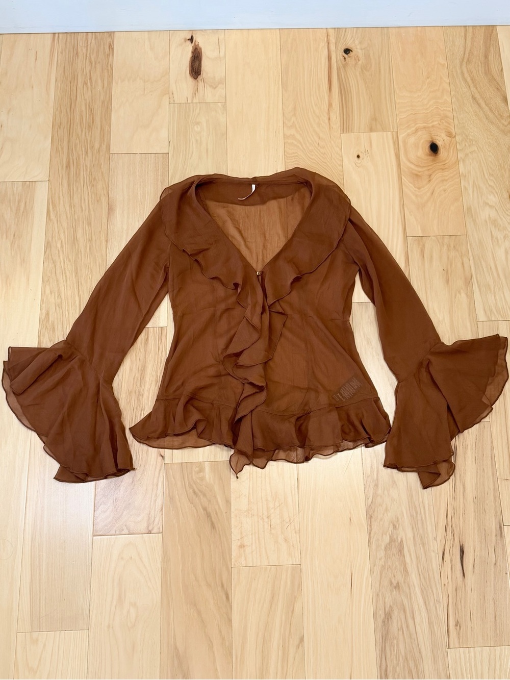 Free People Women’s Bali Tulula Chiffon Top Blouse - Picture 2 of 5